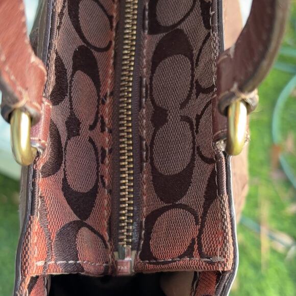 Y2K Coach Patchwork Tote Bag 13516 (Brown Multi) + Bonus Checkbook Holder - Picture 9 of 12